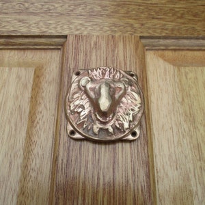 BRONZE LION  Antiqued Door Plaque
