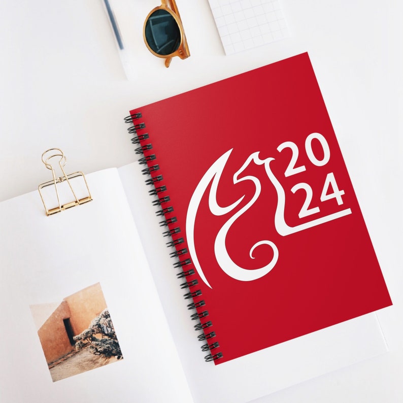 Year of the Dragon Spiral Notebook Ruled Line Dragon Notebook 2024