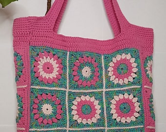 Sac au crochet, fourre-tout fait main