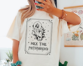 Camiseta "Hex The Patriarchy" / "Smash The Patriarchy" / Estética mística de brujas / Whimsigoth / Regalos caprichosos / Feministas, Camiseta espiritual