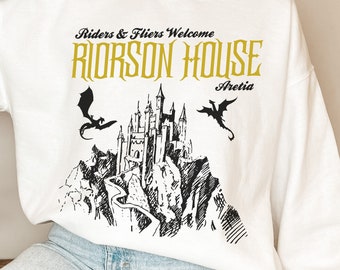 Riorson House Sweatshirt, Fourth Wing Bookish Dragon Rider Crewneck