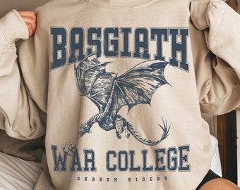 Sudadera de la Escuela de Guerra Basgiath, suéter de Fourth Wing, libro de fantasía, literario, Booktok, Violet Sorrengail, Jinete de dragón, Xaden Riorson, Yarros