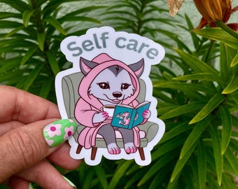 Dire Wolf Self Care Waterpoof Viynl Sticker