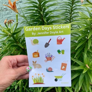 Garden Days Planner Vinyl Waterproof Homemade Stickers Garden lovers Gardening Journal Stickers