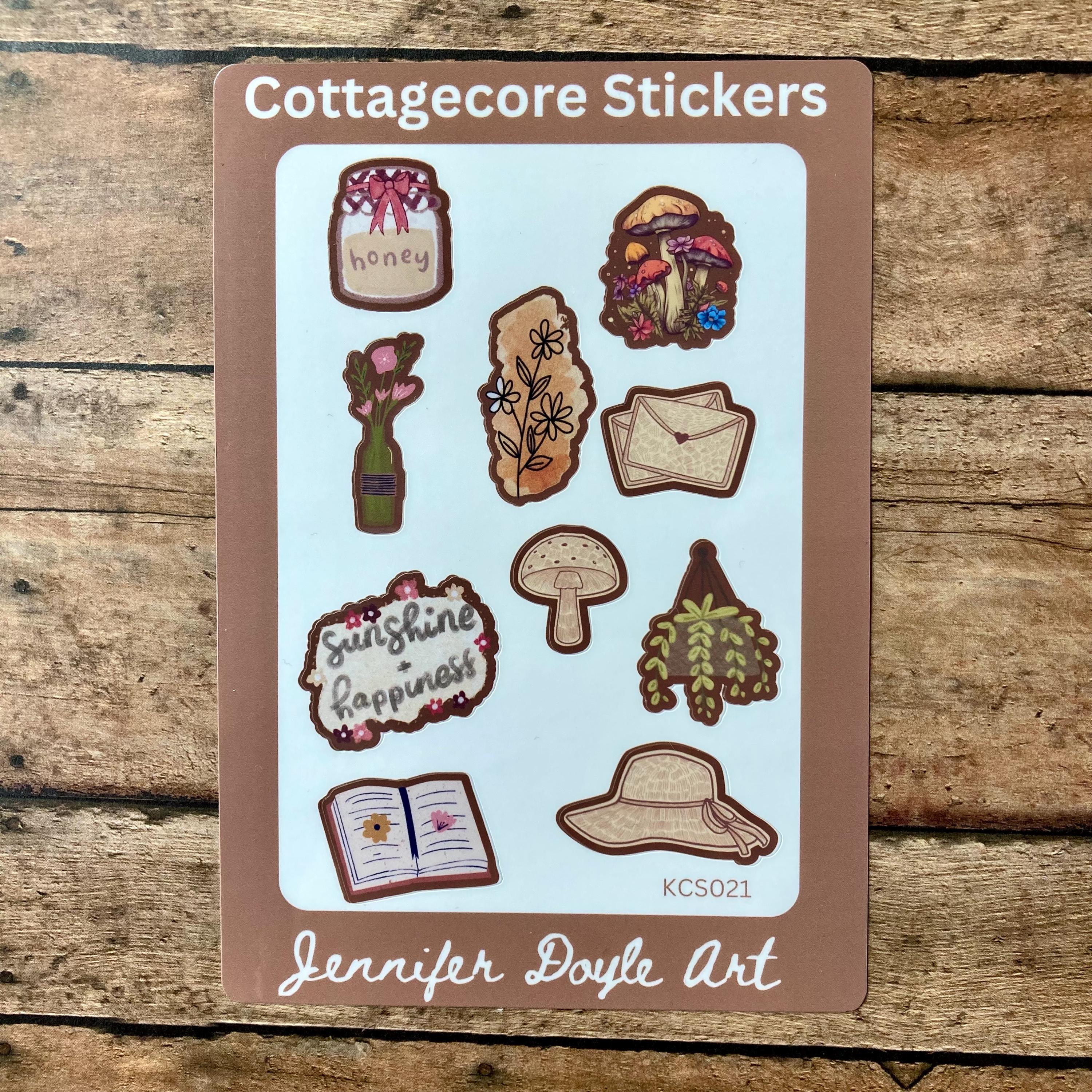 Cottage Core Waterproof Vinyl Stickers - Etsy