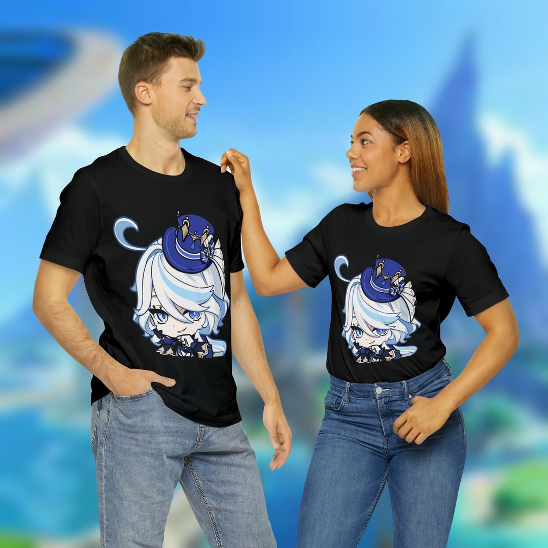 Unisex T-Shirt Furina & Arlecchino - 100% Baumwolle Daily Short Sleeve Middle Weight