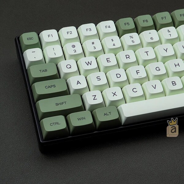 Matcha Green Keycap Set English or Japanese - 124 Piece - XDA Profile Personalized Keycaps for Cherry MX Switch Mechanical Keyboard