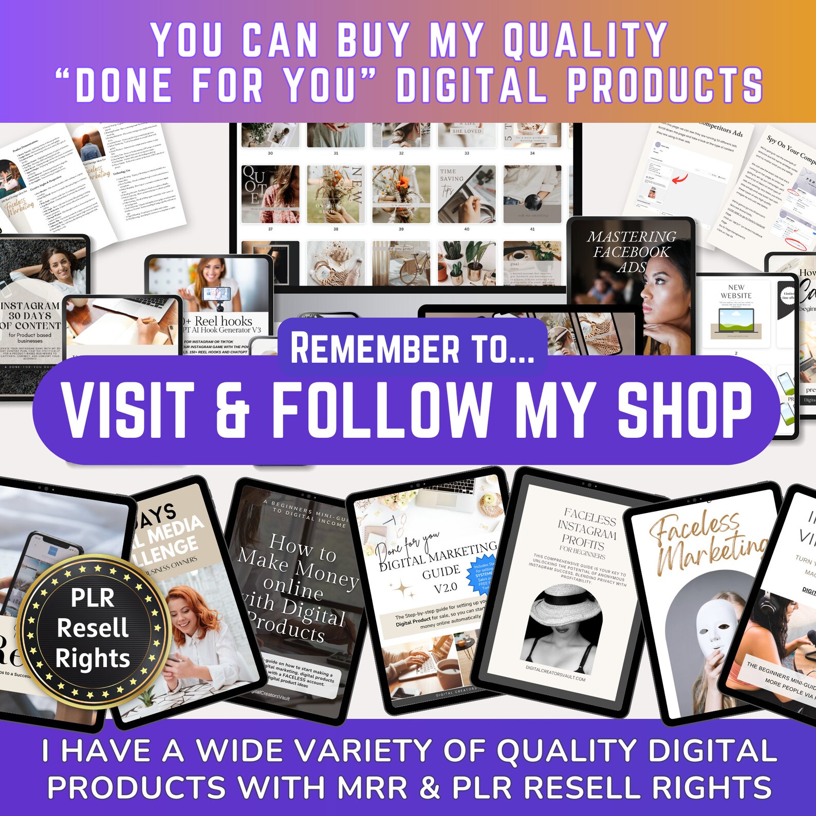 How to Make Money Online With Digital Products Work From Home With PLR ...