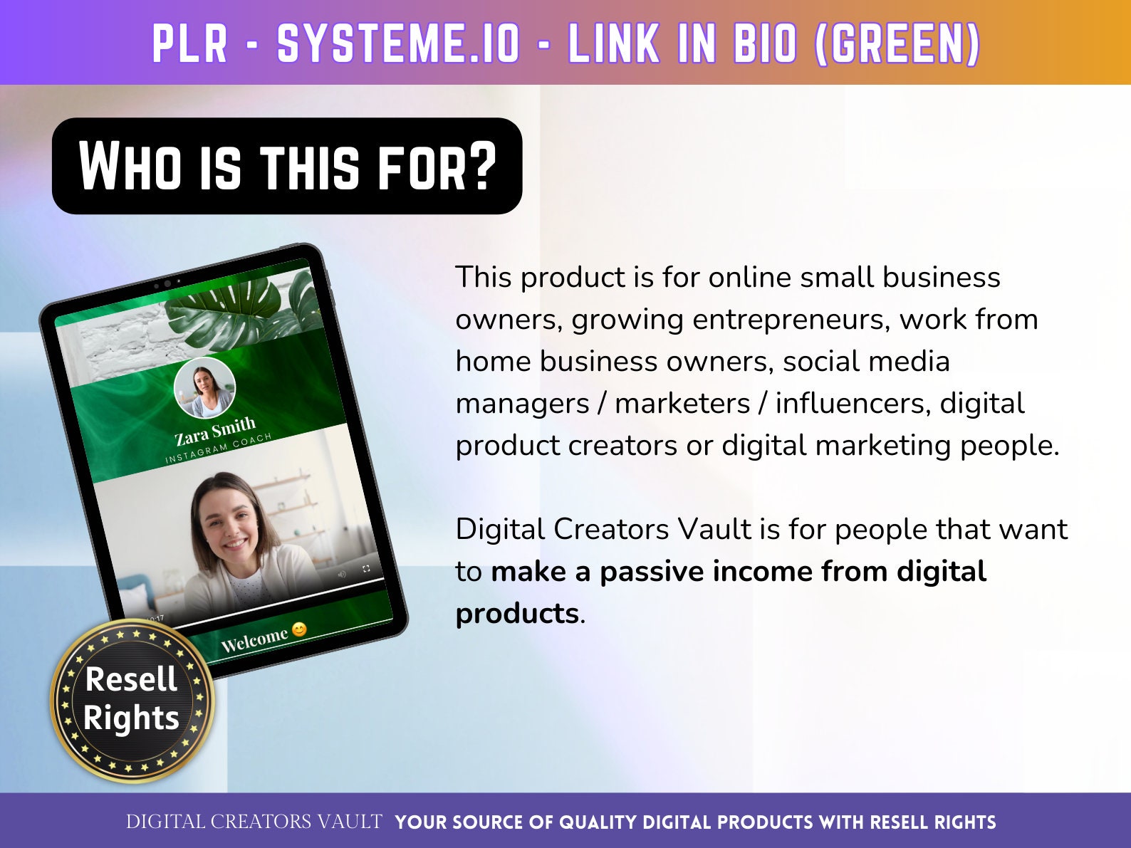 Systemeio Link in Bio Landing Page Template Resell Rights green Systemeio Link in Bio Landing Page Template Resell Rights green