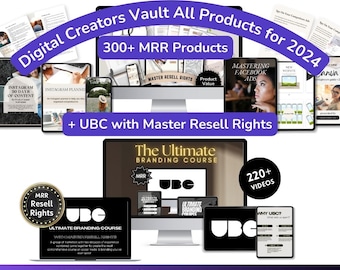 Ultimate Branding Course UBC Master resell rights MRR + DigitalCreatorsVault Whole Shop 2024 MRR - make passive income with digital products