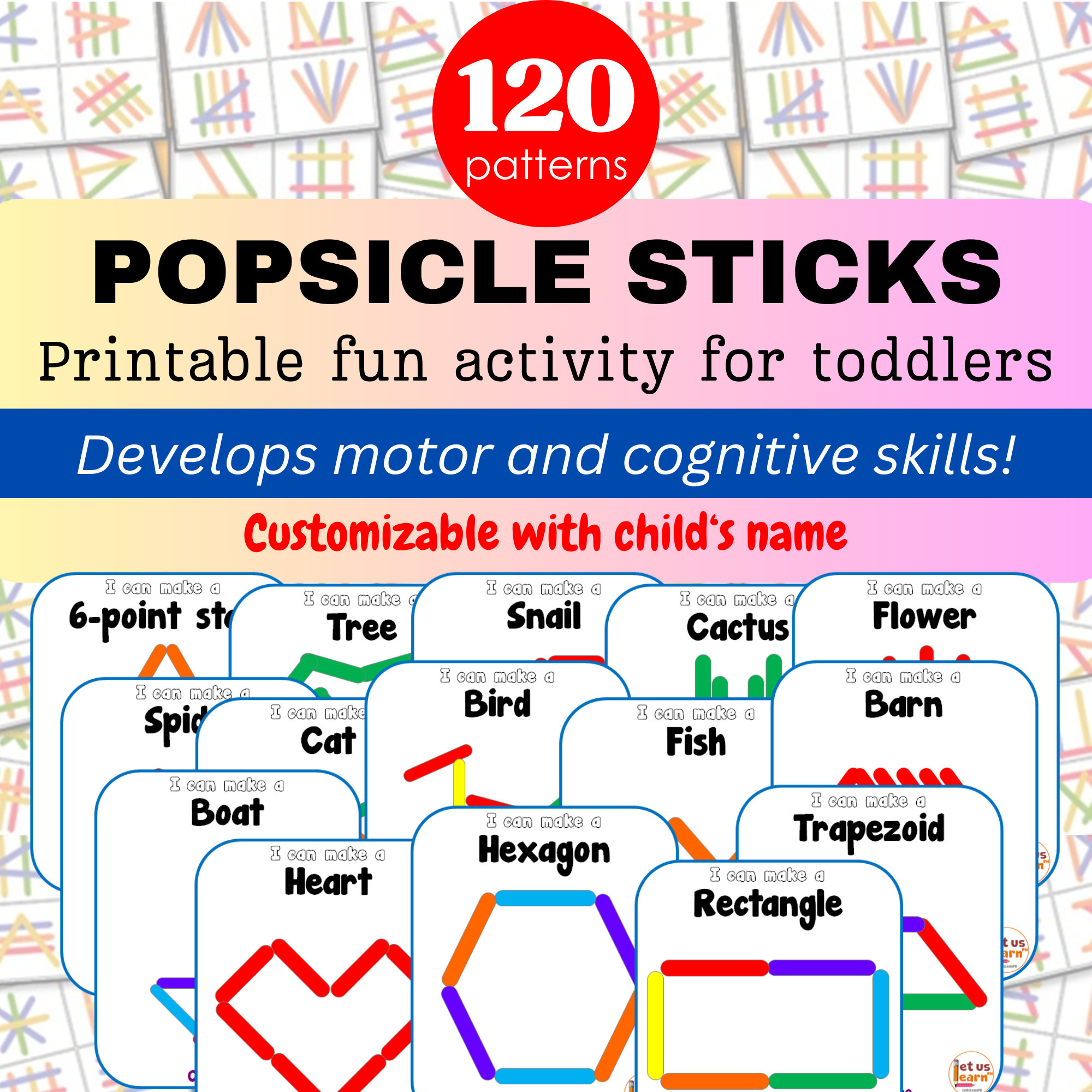 Popsicle Sticks Activity for Toddlers Montessori Printable Activities ...