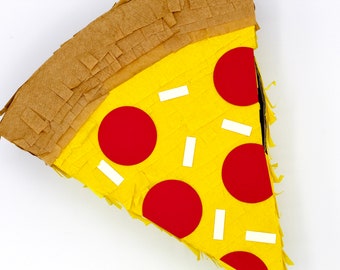 Pizza Pinata, 8 inch - READY TO SHIP Pizza Slice Pinata, Pizza Party Pinata, Pizza Party Theme, Pizza Party Theme