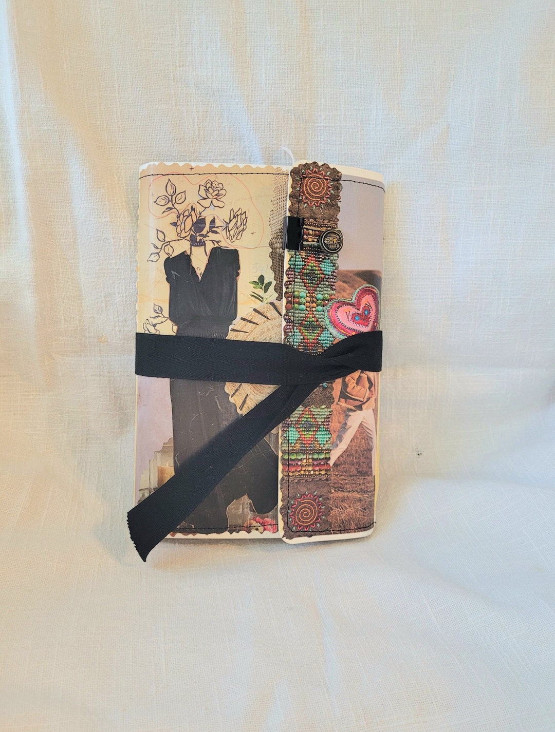 Fashion Junk Journal Handmade, Fashion Boho Junk Journal, Collage Art