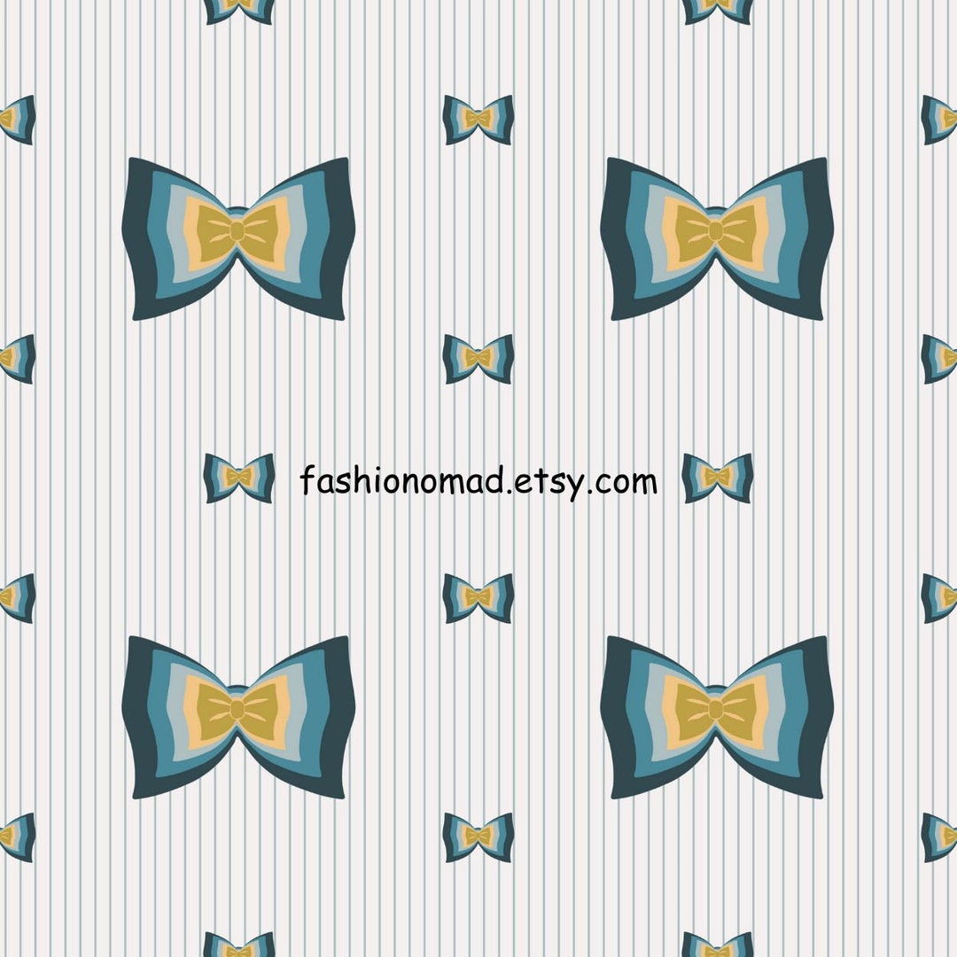 Bows and Lines Seamless Pattern, Digital Textile Design, Surface ...