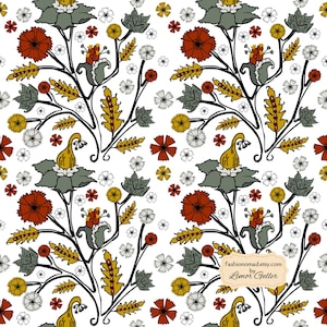 Indian Floral Pattern Seamless Digital Papers - printable scrapbook paper instant download, commercial use, 300dpi