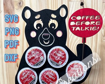 Austauschbare Bär K-Tasse Kaffee Halter Datei