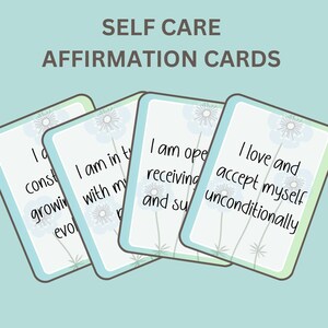 Self Care Affirmation Cards