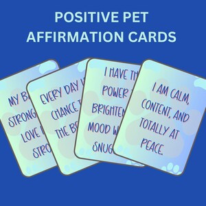 Tarjetas de afirmación positiva para amantes de los perros / Tarjetas divertidas de pensamientos sobre perros / Lindo regalo para amantes de los perros / Baraja de afirmación para dueños de mascotas