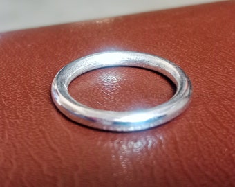 3mm Round Band, 925 Sterling Silver Band, Simple Plain Band, Thumb Ring, Minimalist Ring, Stacking Handmade Chunky Band Ring, Gift For Her