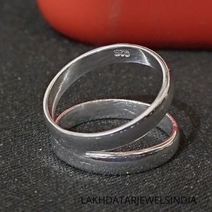 Ring i sterlingsilver med bred band: Chunky knogring