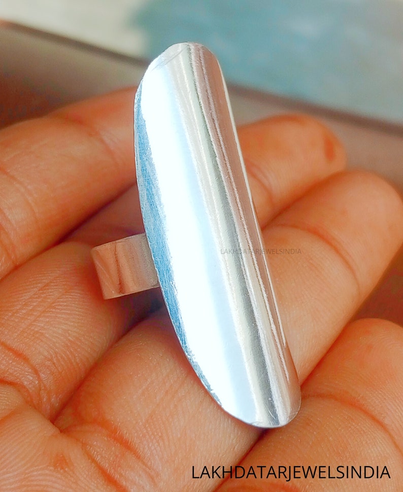 Long Statement Ring, 925 Sterling Silver Ring, Rings for Women, Full