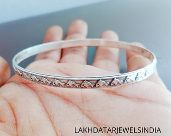 Handmade Sterling Silver Fish Bangle: Chunky Wide Bracelet - Etsy