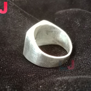 Men&#39;s Silver Rings, 925 Sterling Silver Signet Ring, Plain Signet Ring, Square Cut Ring, Handmade Ring, Gift For Him, Statement Ring, Gifts