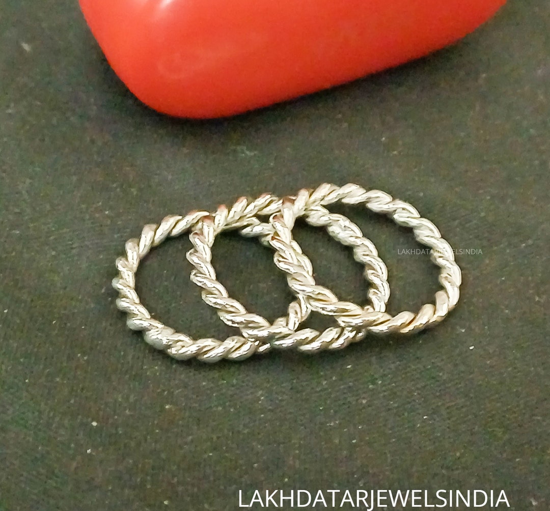 Sterling Silver Rope Ring: Handmade Braided Stacking Band - Etsy