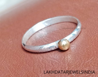 Sterling Silver Orbit Fidget Ring: Handmade Worry Ring