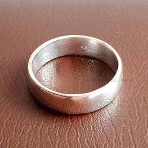 5mm Half Round Band, 925 Sterling Silver Band, Simple Plain Band, Thumb Ring, Band For Women & Mens, Handmade Chunky Band Ring, Gift For Her