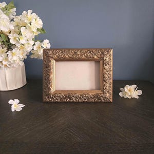 Vintage Ornate Heavy Gold Frame - Baroque Gilded Tabletop Picture Frame