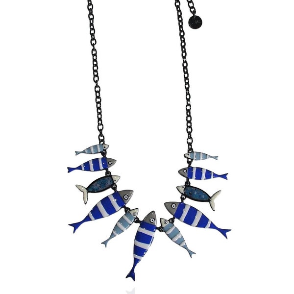 Collier Sardines - Poissons - Lol Bijoux