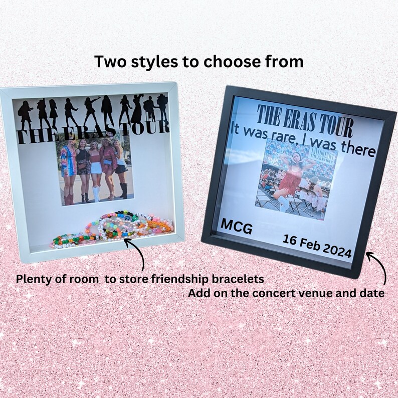 The Eras Tour Shadow Box Taylor Swift Memory Box Taylor Swift Concert Photo Frame Etsy