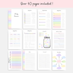 Study Planner Printable PDF Bundle Students Planner Set College Essay ...