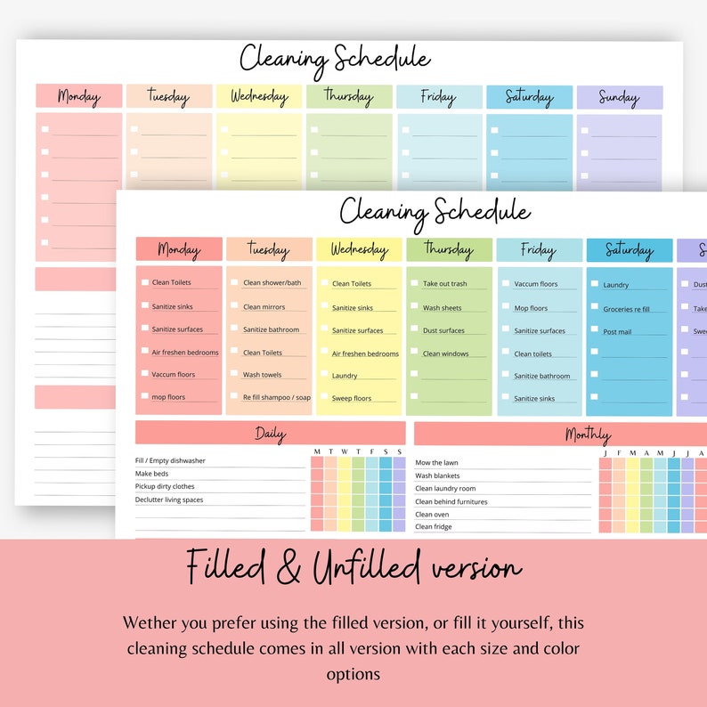 Editable House Chores Checklist Canva Template Household Management ...