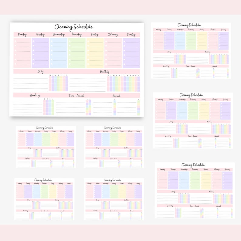 EDITABLE Cleaning Schedule Printable Canva Template, House Chores ...