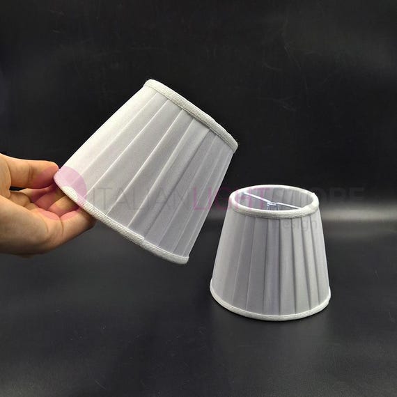 Set 3 Paralumi In Tessuto Per Lampadari Con Attacco A Clip - Adatti Per Lampadine E14, 15x14x11 Cm - Decorazione Casa - 3