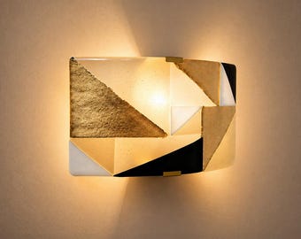 DAMASCO Lampada da Parete in Vetro di Murano – Applique Artigianale Moderna, Made in Italy, Luce Decorativa di Design - Murano sconce