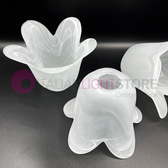 Vetro Ricambio Per Lampadario - Coppa Liscia Ambra, Attacco E14, Diam. 13.5cm - Foto 4