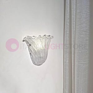 CASANOVA Vintage Classic Wall Lamp in White Metal and Decorated Murano Glass – Handmade Lighting Made in Italy image 7