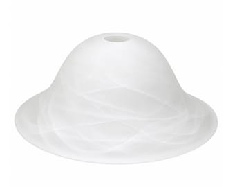 VELA Pantalla de Repuesto Cristal Alabastro Blanco Ø31 cm – Difusor E27 Made in Italy