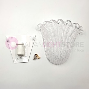 CASANOVA Vintage Classic Wall Lamp in White Metal and Decorated Murano Glass – Handmade Lighting Made in Italy image 9
