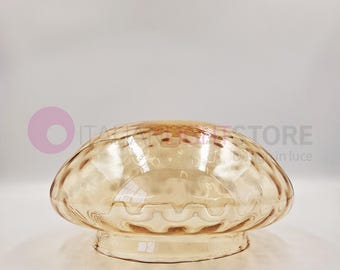 AMBER Vetro Ambra D.20 cm Ricambio per Plafoniere Lampade da Esterno  - Made in Italy