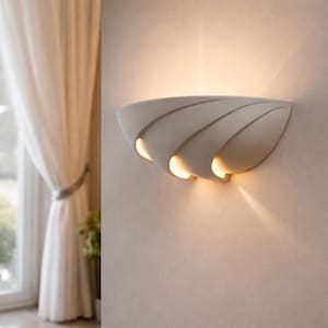 MARINA Applique Murale en Céramique à Peindre – Luminaire Design Made in Italy – Douille E27 – Décoration Personnalisable