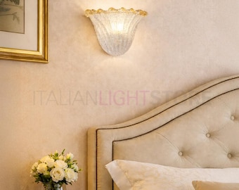 CASANOVA Murano Glass Wall Sconce – Elegant Venetian Style Wall Lamp – Handmade Lighting Made in Italy