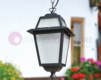 ARTEMIDE Lampe à Suspension d'Extérieur Lanterne Carrée Classique en Aluminium Gris Anthracite Style Classique IP43 - Fabriquée en Italie