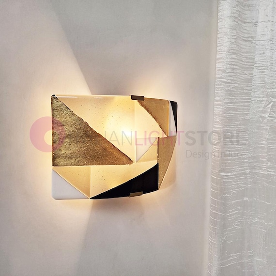 DAMASCO Lampada a Parete Applique Moderna Vetro fusione Murano - Vetro colorato di Murano - Realizzata a Mano Made in Italy - Murano sconce