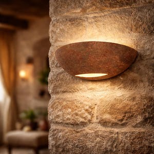 TOSCANA Lampada da Parete Applique in Ceramica Decorata Rosso Tegola Design Rustico Toscano Illuminazione Casali Cascine Agriturismi