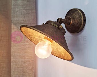 CASOLARE Wandlamp van Antiek Messing Verstelbaar – Traditionele Rustieke Stijl – Wandspot Made in Italy