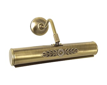MIRROR Brushed bronze brass wall lamp - Adjustable wall sconce for mirror or artwork - Handmade in Italy
